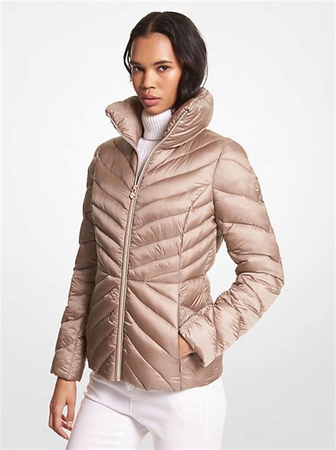 michael kors men's down packable puffer jacket ounces|Michael Kors puffer jacket ladies.